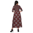 thumbnail image 4 of Moomaya Robe Tunique Imprimée à Manches Roulées, Kurti Long avec Fente avant pour Femmes, 4 of 5