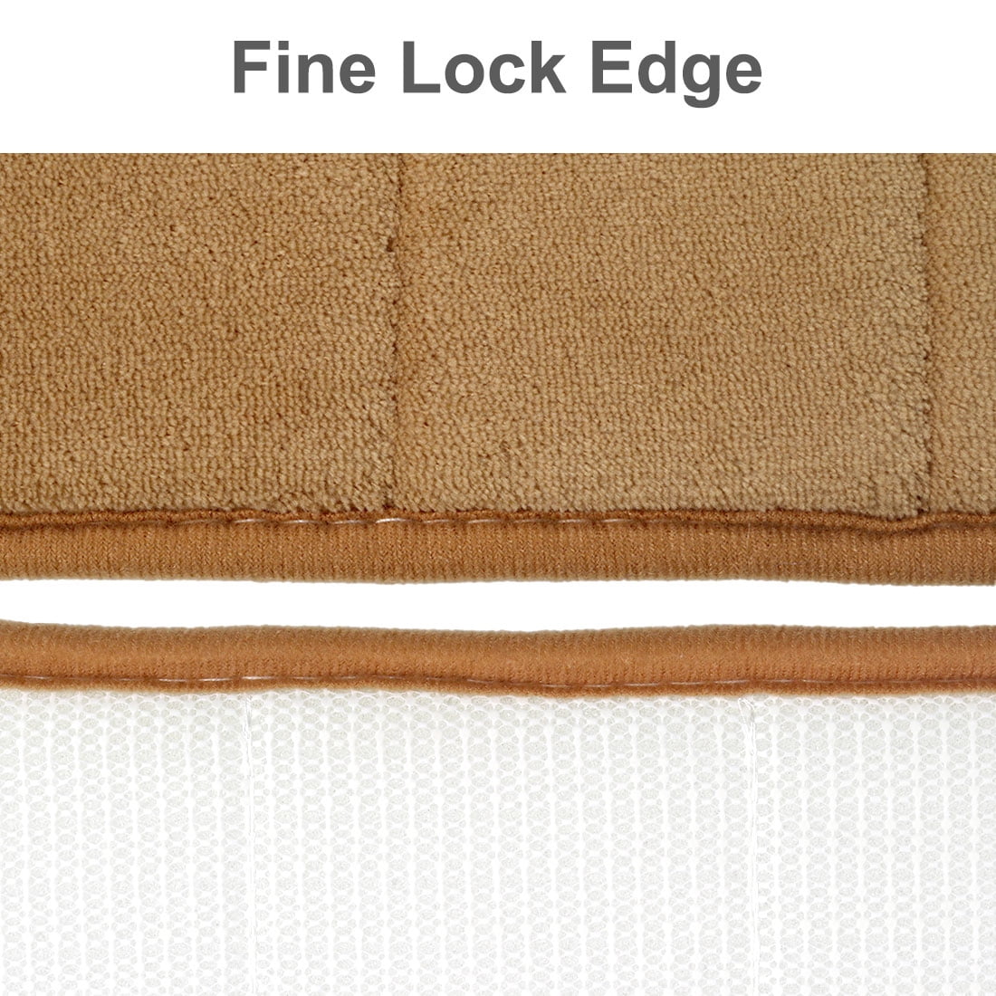 Unique Bargains 2-Piece Memory Foam Non-slip Floor Rug 24" x 16" Khaki