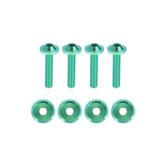 Tornillos para Parabrisas Unique Bargains para Harley Touring FLTRX Road Glide 2015-2023 4 Pcs Tornillos 4 Pcs Arandelas Aleación de Titanio Verde