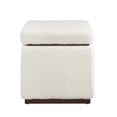 thumbnail image 5 of Linon Elta Square Storage Ottoman, Natural Sherpa/Walnut, 5 of 10