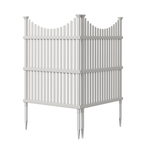 Enclo Huntersville Outdoor No Dig Privacy Screen Enclosure for Garbage Bins and Air Conditioners (45in H x 36in W - each panel)