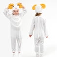 thumbnail image 2 of Vividxx Girls Romper Jumpsuit For Performance Play Sheep Animal Onesie Party Stage Show Summer Loose Casual Toddler Kids Solid Color O-Neck Breathable Dailywear, 2 of 9