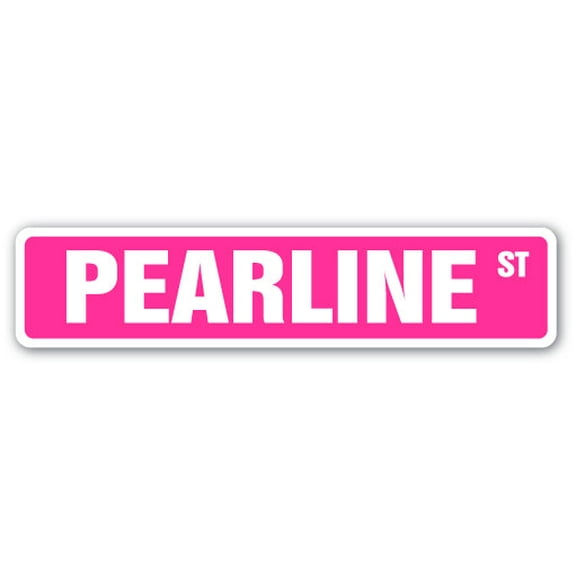 PEARLINE Street Sign Childrens Name Room Sign | Indoor/Outdoor |  30" Wide