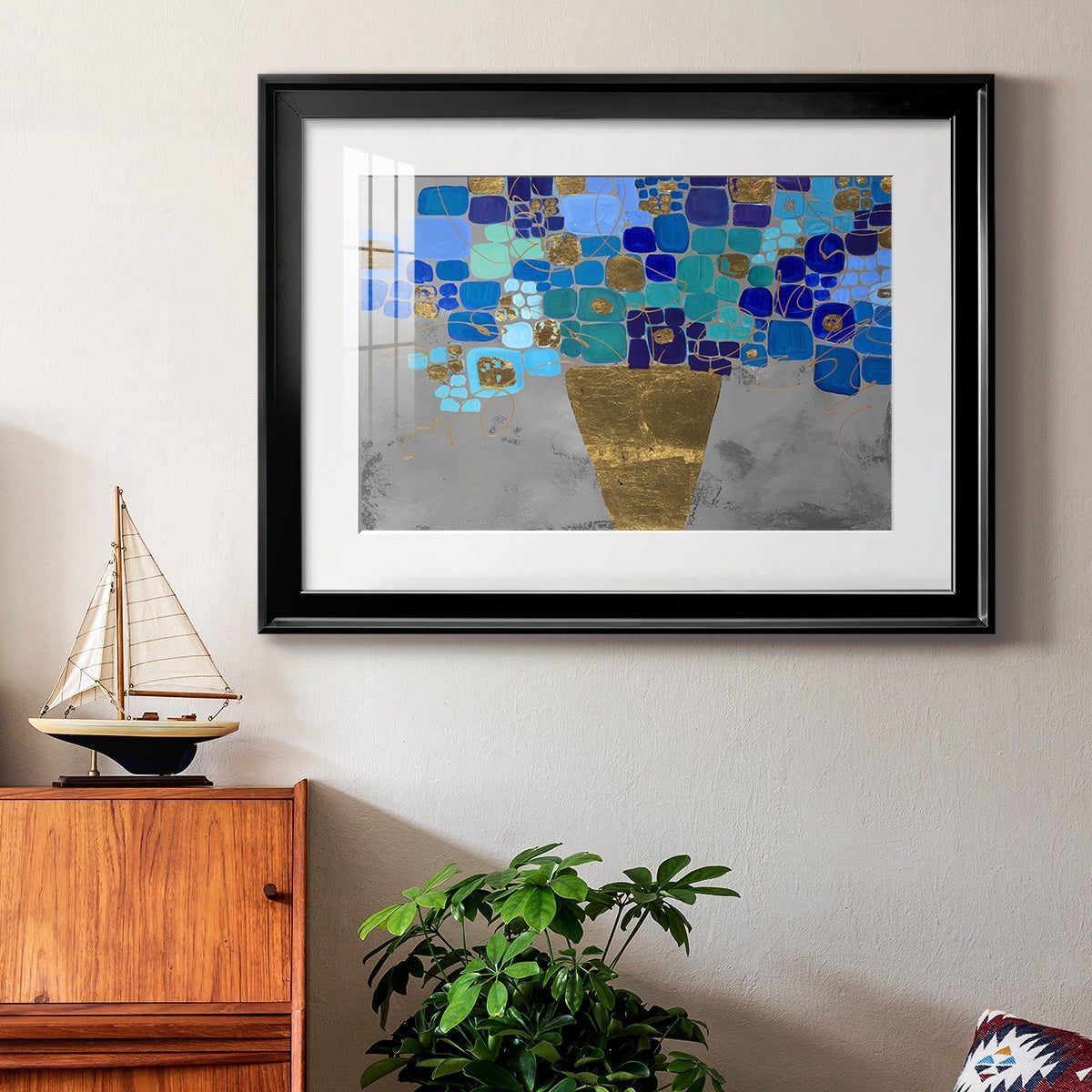 Blue Love Premium Framed Print - Ready to Hang