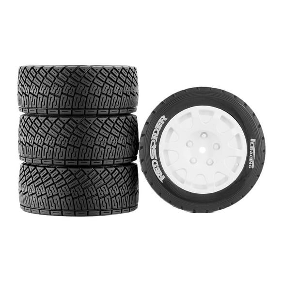 4 piezas de ruedas de rally RC, neumáticos de coche RC, ruedas de derrape y neumáticos de repuesto para coches de control remotopara 1:8, accesorios