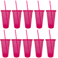 thumbnail image 3 of 15 vasos glitter con tapa y popote 710 mL reusables, 3 of 6