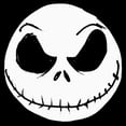 thumbnail image 2 of Women's The Nightmare Before Christmas Halloween Jack Skellington Big Face Graphic Tee Black X Small, 2 of 3