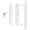 White, variant on Flush Mount Non-Keyed Sliding Glass Patio Door Lock Handle Set Fits 1" to 1-1/8" Thick Doors 6-5/8" H.C. Night Lock, Hook Latch, Non-Handed (Brown)