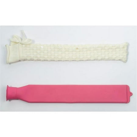Flexible Hot Water Bottle - Rubber Bottle with Knitted Cover - Ideal for Quick Pain Relieve and Comfort, Hot/Cold Therapy