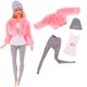 thumbnail image 4 of Conjunto de chaleco de piel para muñeca, abrigo + vestido/traje informal para Barbies de 11,8 pulgadas, accesorios de ropa, chaqueta de felpa, regalo para niños, 4 Uds., 4 of 4