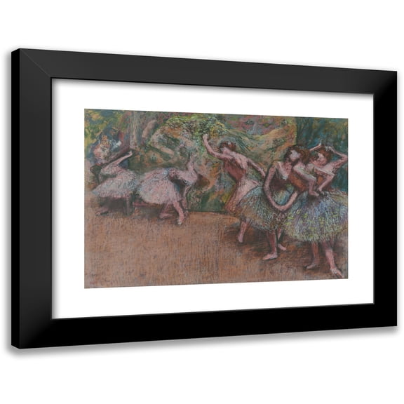 Edgar Degas 14x11 Black Modern Framed Museum Art Print Titled - Ballet Scene (C. 1907)
