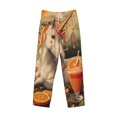 thumbnail image 2 of Vsdgher Countryside Fruit White Horse Print Mens Pajama Pants Sleep & Lounge Pants, PJ Bottoms With elastic waistb and Pockets, 2 of 5
