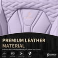 thumbnail image 6 of FLORICH Car Seat Covers Full Set, Comfortable Faux Leather Seat Protectors, Automotive Seat Covers Universal Fit for Most Cars SUV Trucks, Purple, 6 of 9