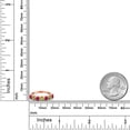 thumbnail image 3 of Gem Stone King 18K Rose Gold Plated Silver Round Red Ruby Green Peridot Anniversary Ring for Women (1.62 Cttw, Gemstone Birthstone, Size 8) (Size 8), 3 of 4