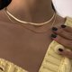 thumbnail image 1 of Collar para mujer, joyería para mujer, collar de doble capa, collar de cadena de serpiente plana para mujer, toalla para mujer adulta, 1 of 4