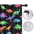 thumbnail image 3 of Blackout Kids Curtains,Dinosaur and Silhouette Black Pattern Children's Insulated Curtains Set Of 2,Bedroom Essentials,Toddler Room Decor 52"x84", 3 of 4