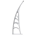 thumbnail image 2 of 39.37"x31.5" Door Window Awning Polycarbonate Rain Cover Eaves Canopy with ABS Holder White, 2 of 10