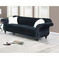 thumbnail image 2 of Living Room Furniture 2pcs Sofa set Black Velvet Fabric Luxurious Tufted Sofa And Loveseat Couch Plush Cushions, 2 of 5