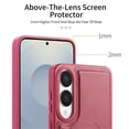 thumbnail image 4 of For Samsung Galaxy S25 Edge 5G 6.7" Case With Belt Clip Holster And Kickstand MagSafe Magnetic Phone Cases,Red,For Galaxy S25 Edge 5G, 4 of 8