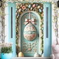 thumbnail image 4 of YWIYIUD 1PC Happy Easter Door Cover Easter Decorations, 71x35 Inch Easter Rabbit Eggs Door Banner Welcome Easter Banner Spring Theme Rabbit Door for Front Door Wall Indoor Outdoor Home Decor, 4 of 5