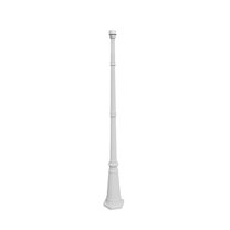 Gama Sonic 6.5-Foot White Decorative Post with 3-Inch Fitter