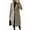 Khaki, variant on Women'S Winter Wool Blend Coat Lapel Mid Long Single Breasted Pea Coat Jacket Outwear Camel Color M
