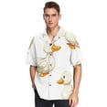 thumbnail image 6 of Ckdifva Ducks Mens Button Down Short Sleeve Shirt Casual Shirts Beach Hawaiian Shirts, 6 of 8