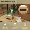 thumbnail image 5 of Harper & Bright Designs Kitchen Island with Extendable Dining Table, Kitchen Storage Table with 3 Side Open Shelves, Rolling Kitchen Island with Power Outlet and 3 Drawers, Black, 5 of 17