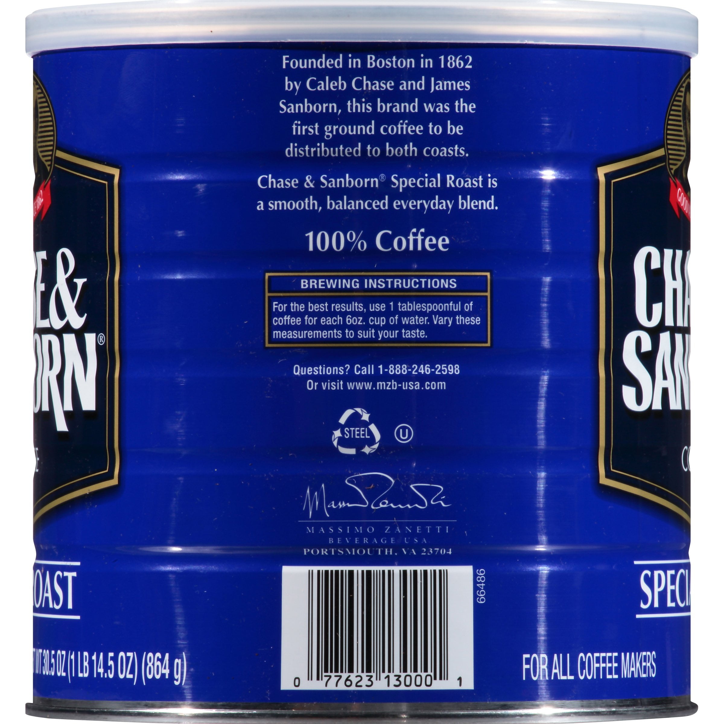 Chase & Sandborn Special Roast Ground Coffee, 30.5 Oz