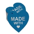 thumbnail image 1 of Inkdotpot Pack Of 100 Real Silver Foil Paper Tags Made With Love Wedding Favor Hang Tags, 1 of 6