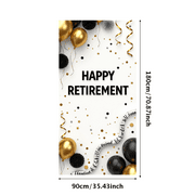 LUUFILx Retirement Celebration Banner Colorful Party Decorations Backdrop Background Happy Event Supplies Photography Props Retirement Party Decor