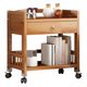 thumbnail image 1 of Gabinete de almacenamiento de esquina con estantes de bambú, mueble de almacenamiento resistente de 2 niveles 50cmx30cmx55cm, 1 of 9