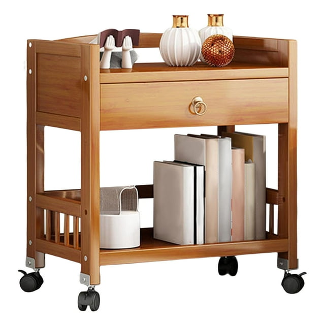Rongfmy Armoire de Rangement d'Angle en Bambou sur Pied Moderne Gain de Place 2 50cmx30cmx55cm