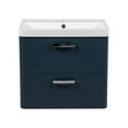 thumbnail image 4 of Modern Wall-Mounted Bathroom Vanity with Washbasin | Fiona Blue Matte Collection | Non-Toxic Fire-Resistant MDF-24"-No Mirror, 4 of 4