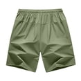 thumbnail image 4 of Nestiefly Men's Linerless Workout Elastic Waist Drawstring Shorts Quick Dry for Running Sports Athletic Gym with Zipper Pockets Green XS, 4 of 6
