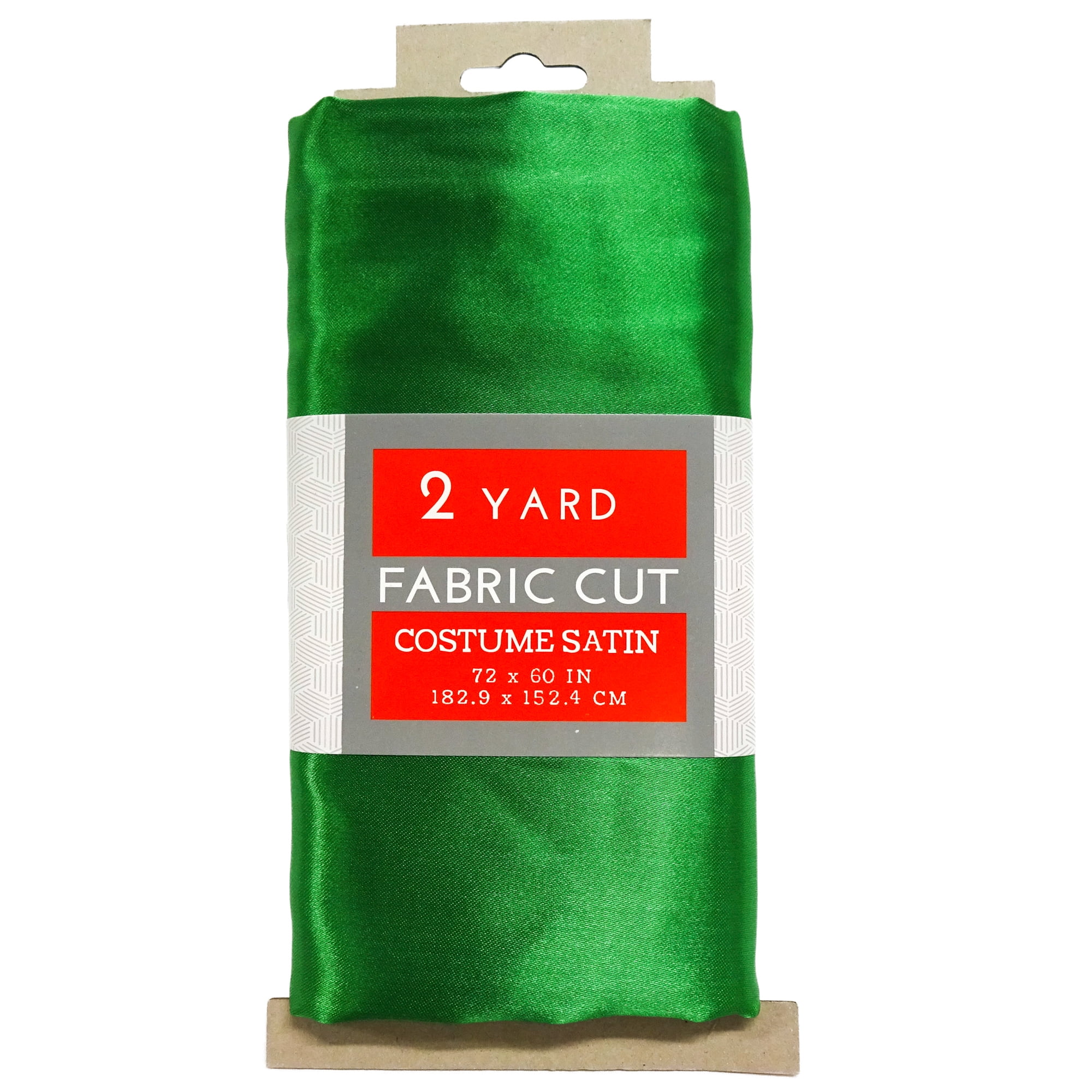 Shason Textile Special Occasion Costume Satin 2 Yards Precut Fabric, Kelly