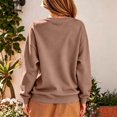 thumbnail image 4 of Womens Sweatshirts No Hood Oversized Crewneck Pullover Long Sleeve Tops | Fall Sweatshirts For Women 2026 Crew Neck Hoodie Pullover Fleece Plain Comfy Cozy Casual Travel Clothes,XL, 4 of 8