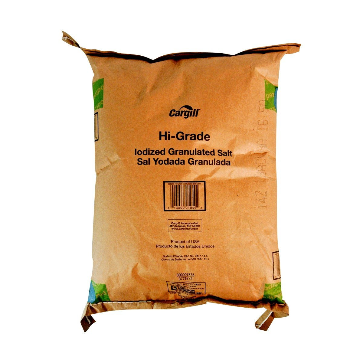 Cargill Diamond Crystal Iodized Hi Grade Evaporated Salt 25 Pound -- 1 each.