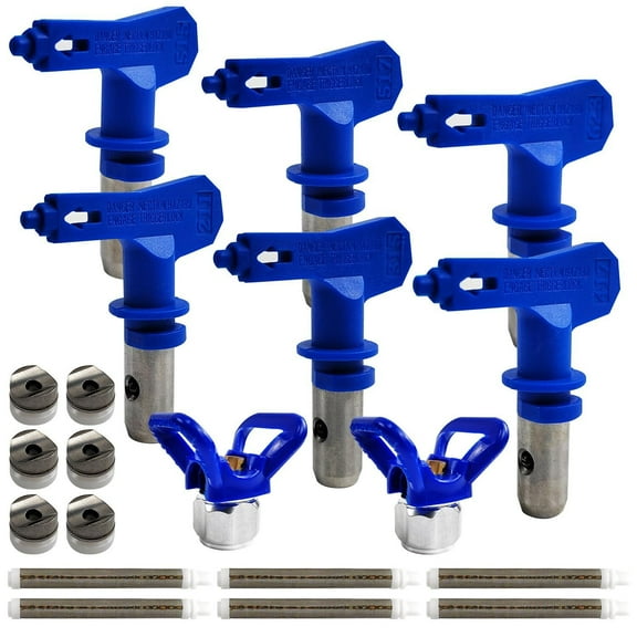 14Pcs Reversible Spray Paint Nozzle Tips, Airless Paint Sprayer Guns w/ Filters