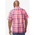 thumbnail image 3 of KingSize Men's Big & Tall Plaid Wrinkle-Resistant Short Sleeve Button Down, 3 of 5