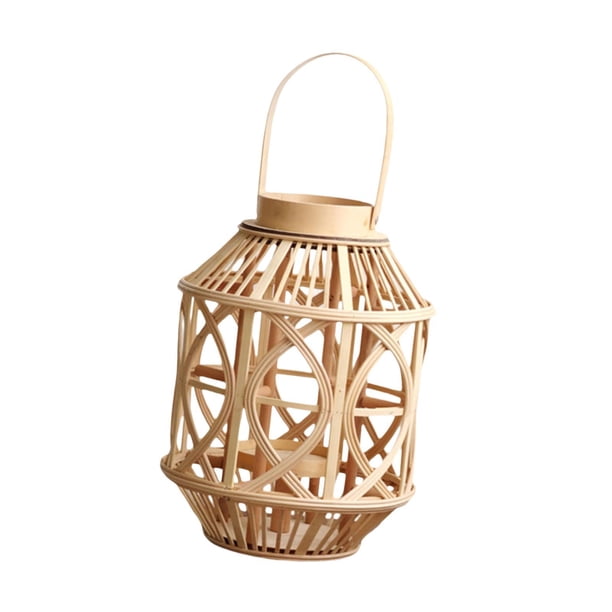 Candelabro tejido a mano, candelabro para velas de té, decoración del hogar, centro de mesa, candelabro de madera, lámpara de viento para mesa de 25 cm x 51 cm
