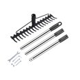 thumbnail image 1 of Telescopic Rake with Stainless Handle Steel 17 Prong Metal Head, Heavy Duty Ra.,, 1 of 8