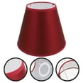 thumbnail image 2 of 1Pcs Abat-Jour en Métal Rouge Foncé pour Applique Murale Simple Moderne Chambre Salon 22x22x18cm, 2 of 8