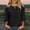 Black women fall blouses casual tops a1, variant on Women Fall Winter Round Neck 3/4 Sleeve Lace Tie Front Blouses Casual Boho Tops Loose Pullover Solid Dressy Plus Size Fashion Clothes, Khaki S