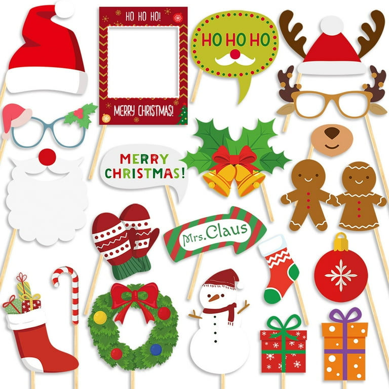 Christmas Photobooth Kit 20pcs Set Party Goods Christmas Photobooth Kit 20pcs Set Party Goods