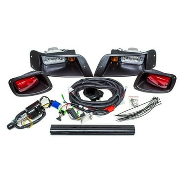 EPR Golf Cart Street Legal Full LED Headlight Tail Light Upgrade Kit Turn Horn Brake Compatible with EZGO TXT 1996-2013
