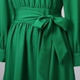 thumbnail image 6 of GRACEART Church Clergy Dress for Women Long Sleeve A Line Elegant Maxi Dress with Tab Insert Stand Collar and Belt, 6 of 12