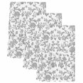 thumbnail image 2 of Grey Flower Kitchen Towels Set of 3, Vintage Farmhouse Boho Leaf Spring Plant Absorbent Dish Towels for Kitchen, Microfiber Hand Towel, Quick Drying Tea Towel for Cleaning Decorative Dishcloths, 2 of 7