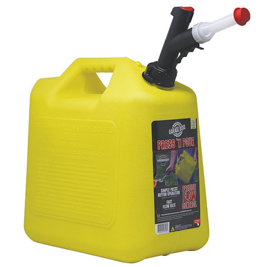 GARAGEBOSS GB356 5 gal Yellow Plastic Diesel Fuel Can