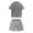 Gray, variant on Miqool Mens Short Sets 2 Piece Outfits Summer Tracksuits Casual Short Sleeve Crewneck T Shirt and Drawstring Shorts Sets Sweatsuits Loungewear